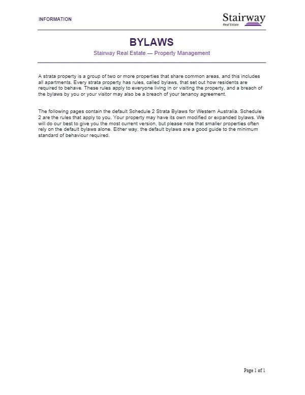 First page of Apartments & Grouped Houses - Default Strata Bylaws