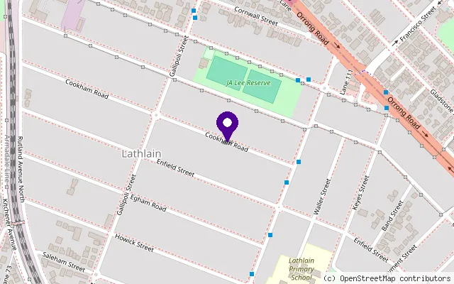 Map of 23 Cookham Road, Lathlain